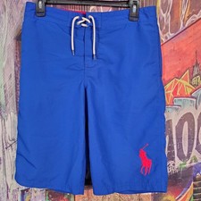 Polo Ralph Lauren XL 18-20 Swim Trunks Boys Big Pony Embroid Mesh Line A64
