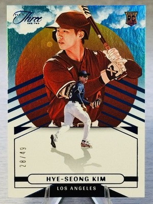 HYE-SEONG KIM Panini Three and Two On the Horizon Blue Foil SP RC /49 #DODGERS!