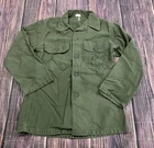 Vtg 60’s USMC Military Sateen Olive Green Jungle Fatigue Shirt 14-1/2x31 Vietnam