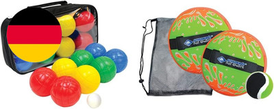 Schildköt Fun Boccia Set, 4X 2 Kunstoffkugeln, 1X Zielkugel, in Wiederverschließ