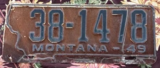 1949 And 1953 Montana License Plates