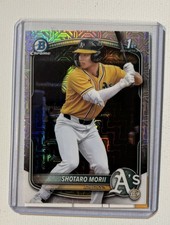 Shotaro Morii 2025 Bowman Chrome Mega Box Prospect 1st Mojo Refractor Athletics