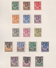 NORTHERN RHODESIA # 1-16  mint hinged giraffe elephant SHORT SET