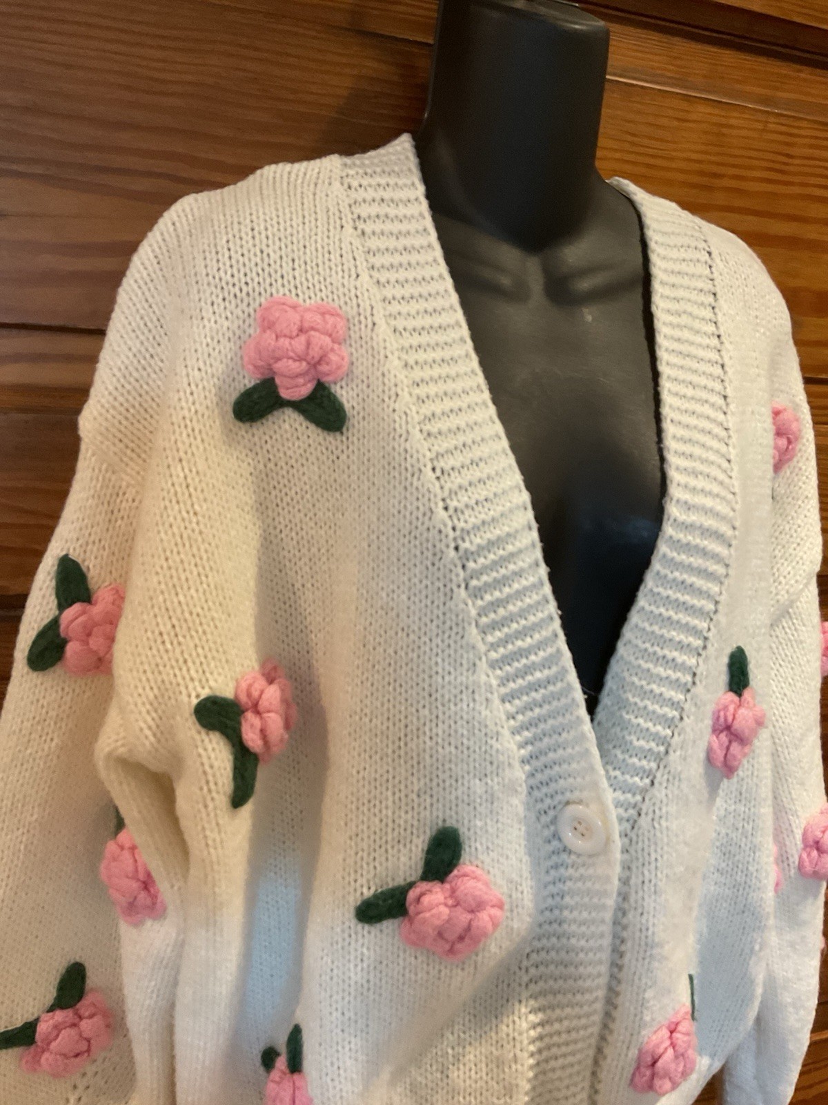 Luna + Ivy Ivory Cream Cardigan Sweater Cottageco… - image 3