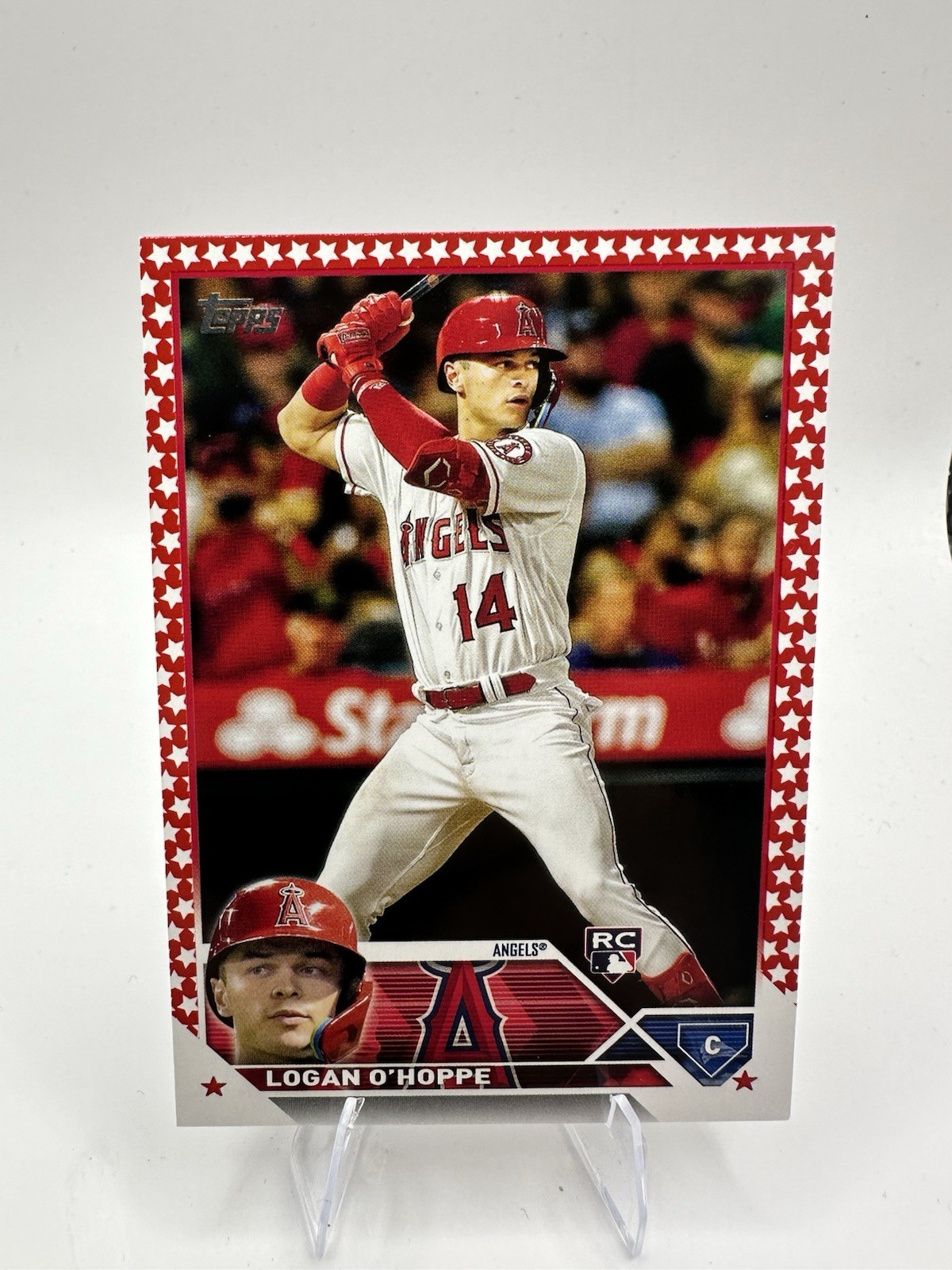 2023 Topps Series 2 - Logan O'Hoppe #363 Independence Day /76 (RC)