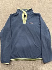 Patagonia Women's Micro D Snap-T Pullover Sweater Jacket Blue Small KE4