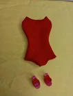 Vintage 1962s Mattel Barbie Ponytail Bubblecut Red Helenca Swimsuit Doll Clothes