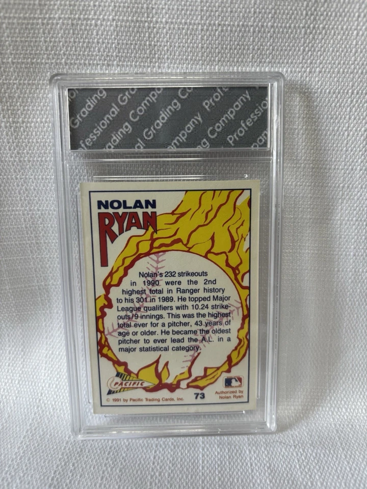 1991 Pacific Nolan Ryan Texas Express - Nolan Ryan #73 MT Grade 9 - Image 2 of 2