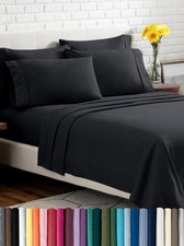Ultra Soft California King Bed Linen Set 6 Piece Microfiber Sheet Set