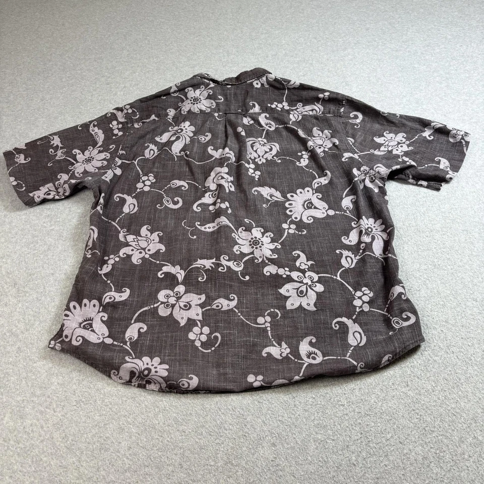 Reyn Spooner Shirt Mens 2XL Brown Aloha Hawaiian Short Sleeve Tropical Cruise - Image 2 of 4
