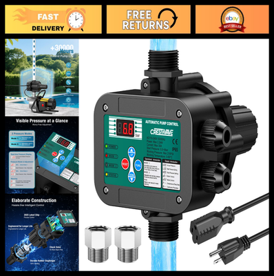#ad Adjustable Pressure Switch for Well Pump Automatic Water Pump Control Dry Run $139.99