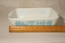 Pyrex Blue Amish Butterprint Casserole Baking Dish Vintage