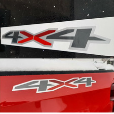 Set Of 2 - 2022 4x4 Decals Stickers Parts Chevy Silverado Red Gray Gm Fg5a1 Set Of 2 - 2022 4x4 Decals Stickers Parts Chevy Silverado Red Gray Gm Fg5a1