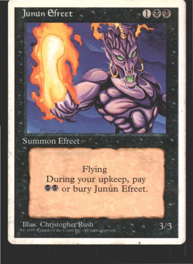 Junun Efreet 27 Uncommon Fourth Edition Magic: The Gathering Lightly Played