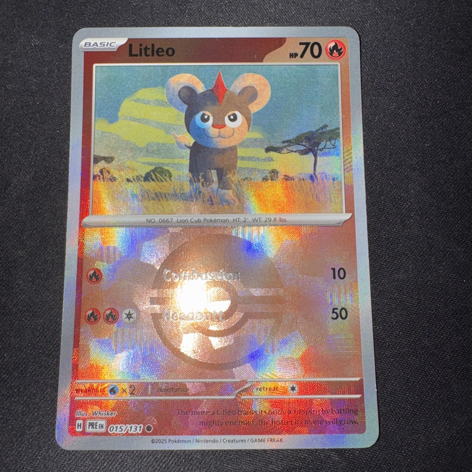 Litleo (Poke Ball Pattern) Common SV: Prismatic Evolutions 015/131 NM