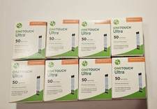 OneTouch Ultra Test Strips Lot 400 (8 boxes of 50) exp 6/26 Brand New Diabetics