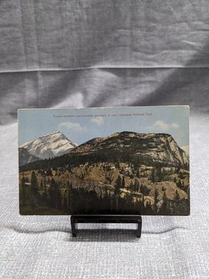 Tunnel & Cascade Mountain Canadian Rockies Alberta Vintage Postcard