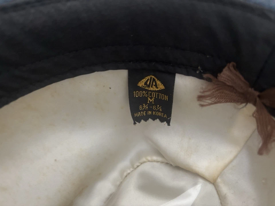 复古 20 世纪 70 年代 YA 蓝色牛仔牛仔牛仔帽 S 码 6 3/4 - 6 7/8  — 第 4/4 张图片