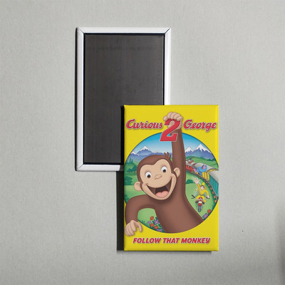 Curious George 2 Follow That Monkey! Mini Movie Poster Fridge Locker Magnet