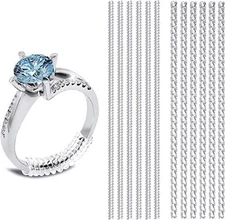 12 Pack Ring Sizers Invisible Sizer Adjuster for Loose Rings Transparent 