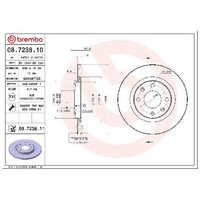 2X Bremsscheibe Vorne FüR Citroen C2 JG JM 1.1 1.4 03 Bis 12 Brembo QualitäT KFU