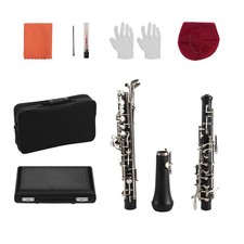 Professional Oboe C Key Semi-automatic Style -plated Keys Woodwind