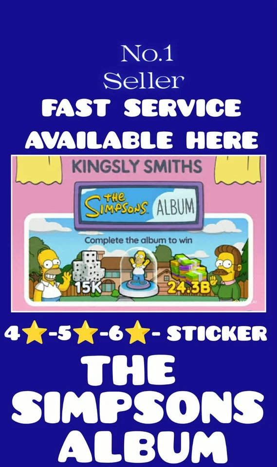 The Simpsons ALBUM MONO_POLY_GO (4⭐ 5⭐ 6⭐) STICKER SCHNELLER SERVICE MÖGLICH - Bild 1 von 1