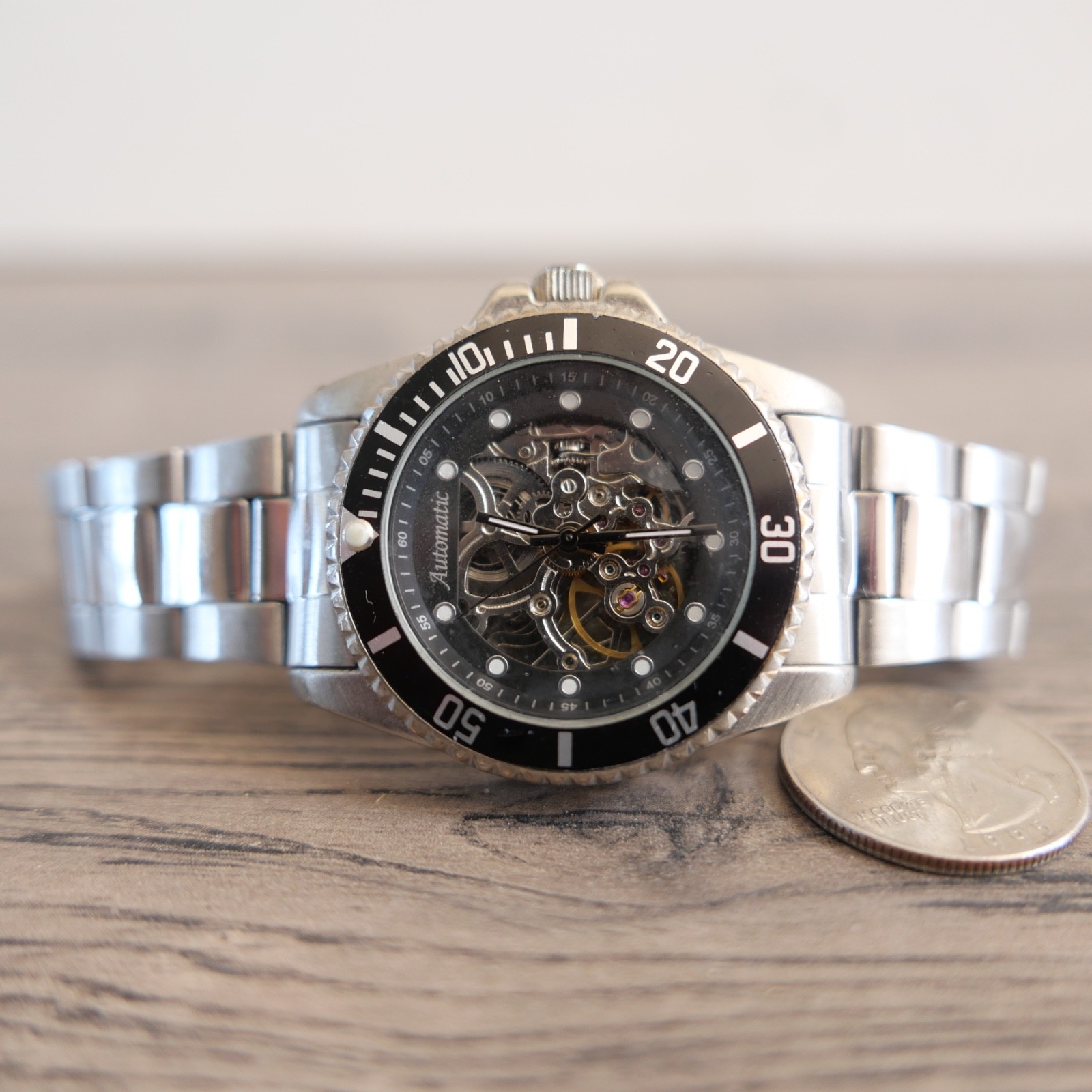 ARMITRON SKELETON MECHANICAL AUTOMATIC BLACK WATC… - image 1