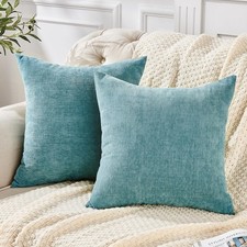 Decorative Throw Pillow Covers 16x16 Inch Set of 2, Super Soft