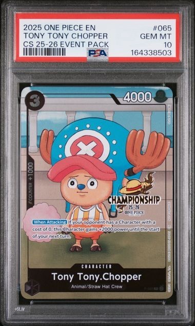 2025 One Piece Championship 2025-26 Event Pack #065 Tony Tony Chopper PSA 10
