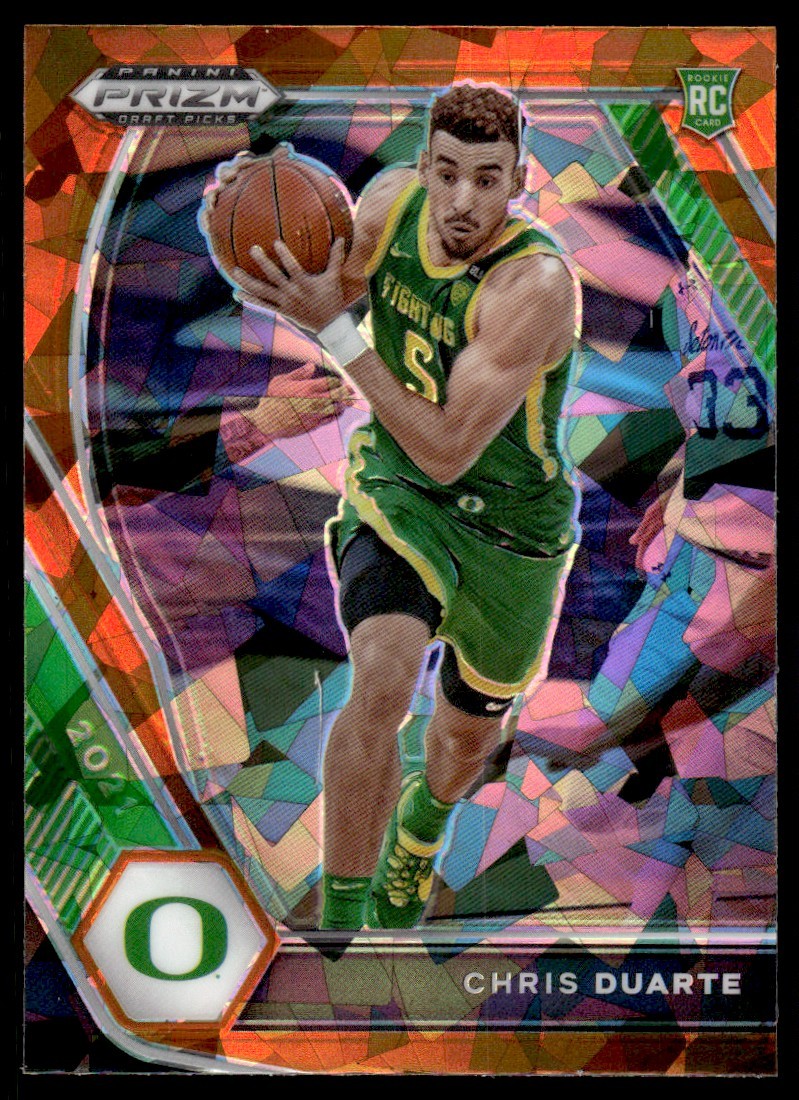 2021-22 Panini Prizm Draft Picks Prizms Orange Ice Chris Duarte #23 20415