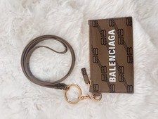 BALENCIAGA Fragment Case, Coin Case, Card Case, Light Brown, for Men and Women