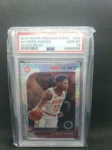 2019 Panini Hoops Premium Silver Mojo Prizm PSA 10 #202 DeAndre Hunter RC Hawks