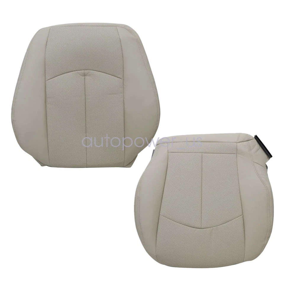 Cubierta de asiento perforada inferior y superior del lado del conductor bronceada para Mercedes Benz E320 2004 Foto 3 de 4