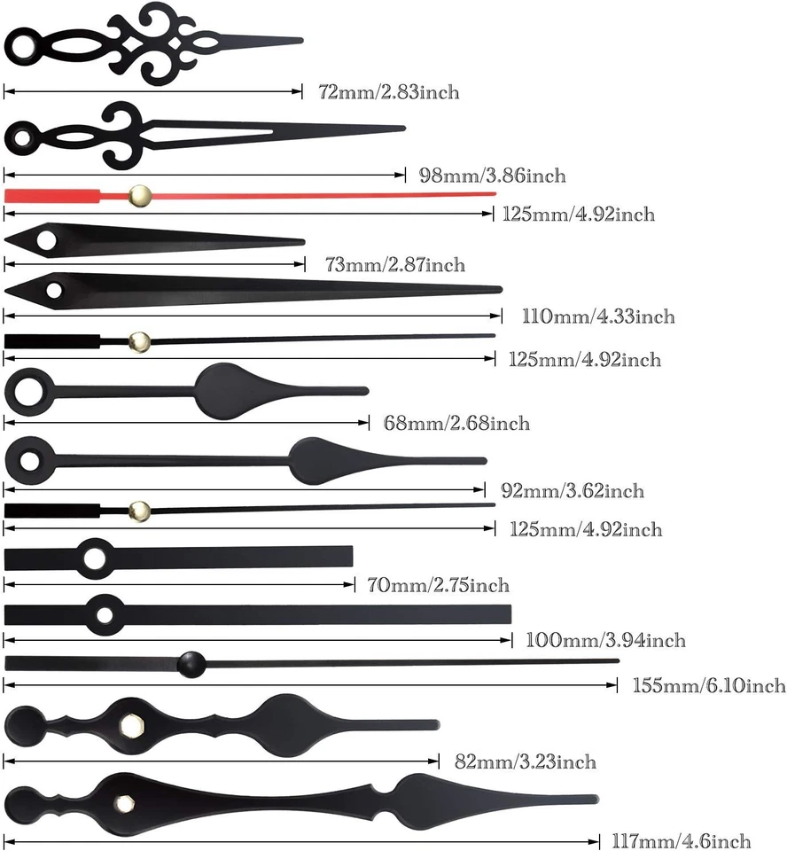 Hágalo usted mismo Movimiento Reloj Cuarzo Mecanismo Pared Repuesto Herramienta Reparación Piezas Manecillas Kit Foto 2 de 4