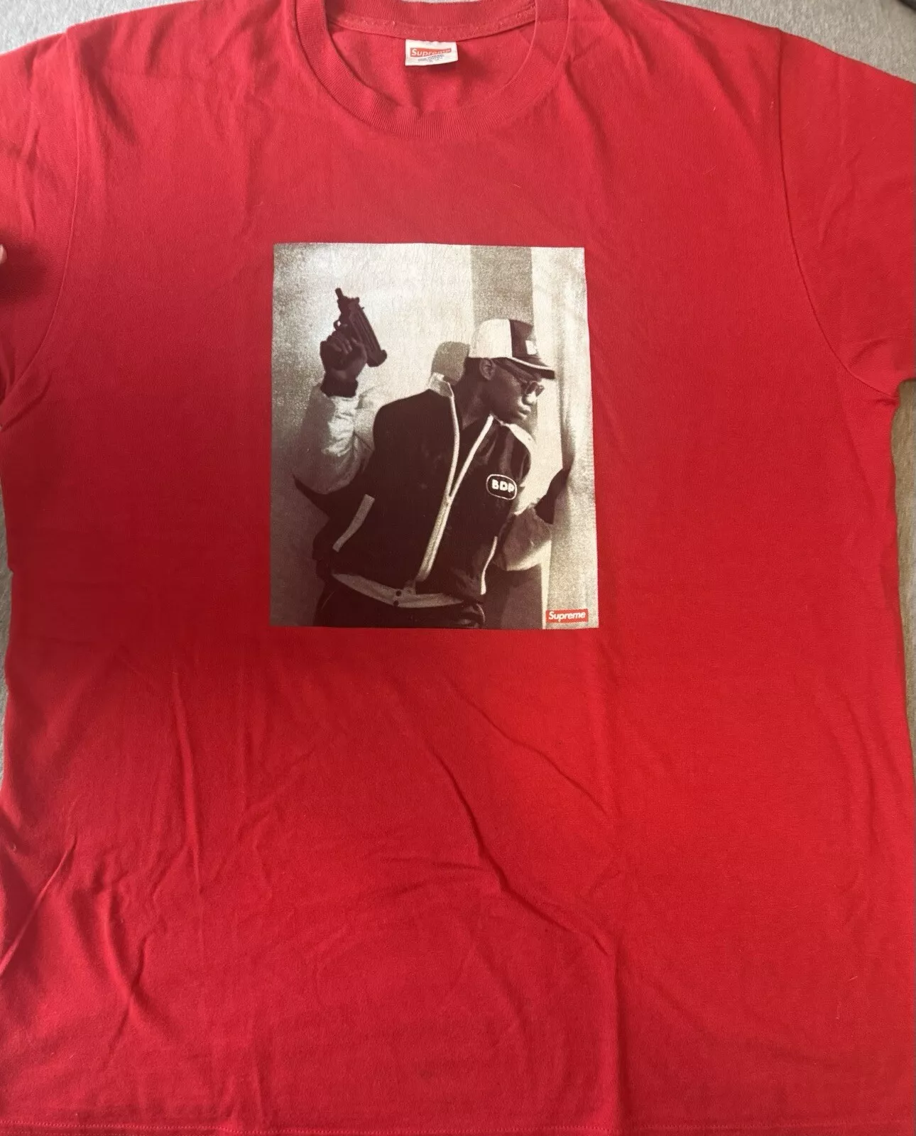 Tee shirt rouge Supreme KRS One taille L 2014