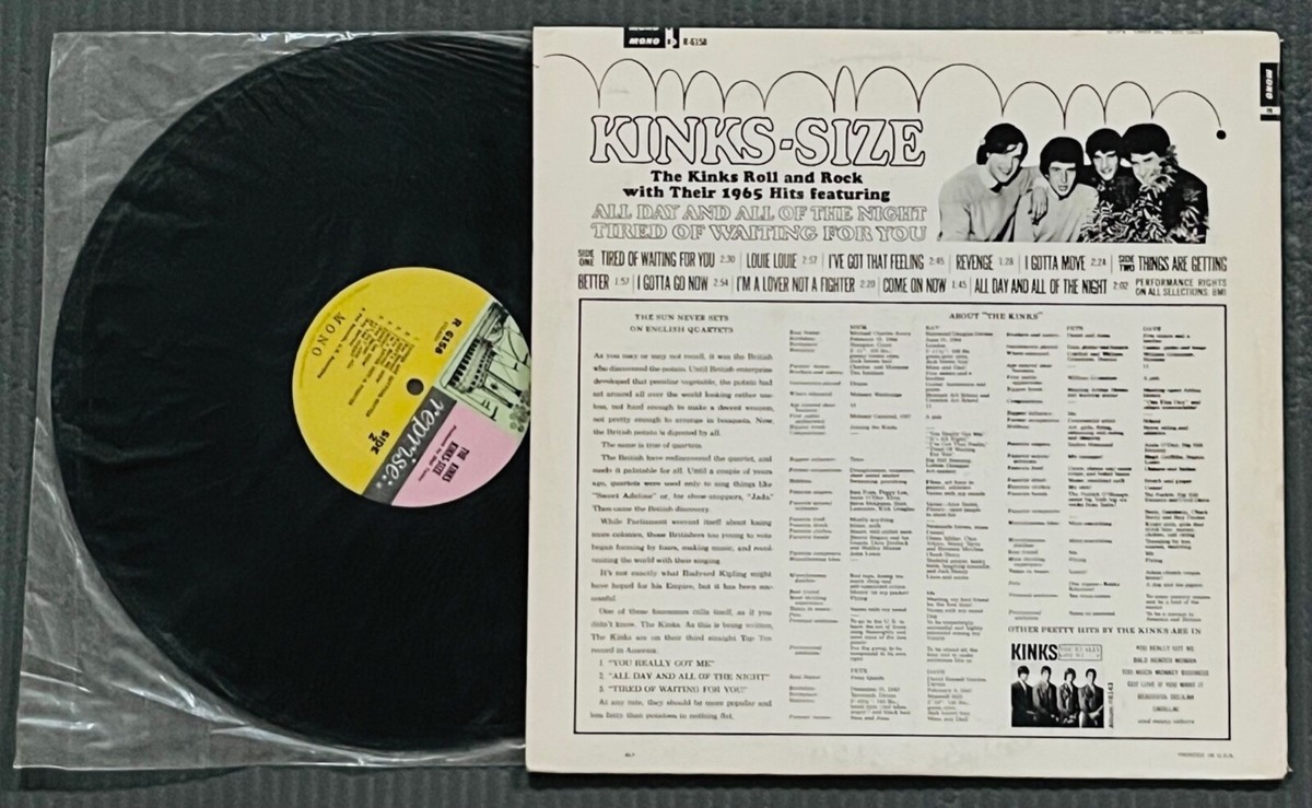 【LP/国内初版】The Kinks / Kinks Size KINKS Kinks-Size 1965 FACT-SEALED MONO 1ST PRESS TRI-COLOR,SEALED