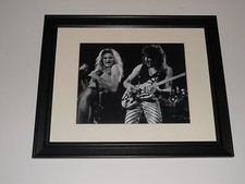 Eddie Van Halen / David Lee Roth 1979 Van Halen Tour with Guitar Framed 14"x17"