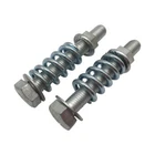 2X Mild Steel M10x1.25 Exhaust Spring Bolt Stud Nut Hardware Repair Replacement