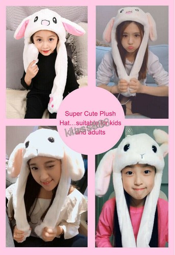 Soft Warm Plush Fluffy Bunny Animal Hat 