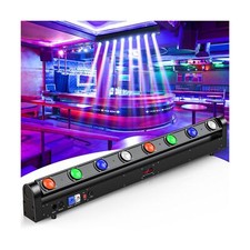 8 Eye LED Bar Beam Moving Head Light, 120W RGBW 4IN1 Strobe Beam Moving Head ...