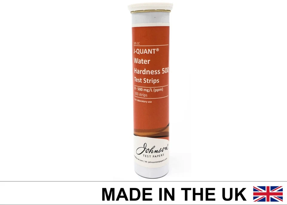 JOHNSON TEST PAPERS J-QUANT Water Hardness 500 - Drinking Water Test Strips - 100/pk