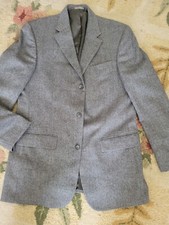 OSCAR DE LA RENTA Mens Grey 100 Lambwool Sport Coat Blazer 40L