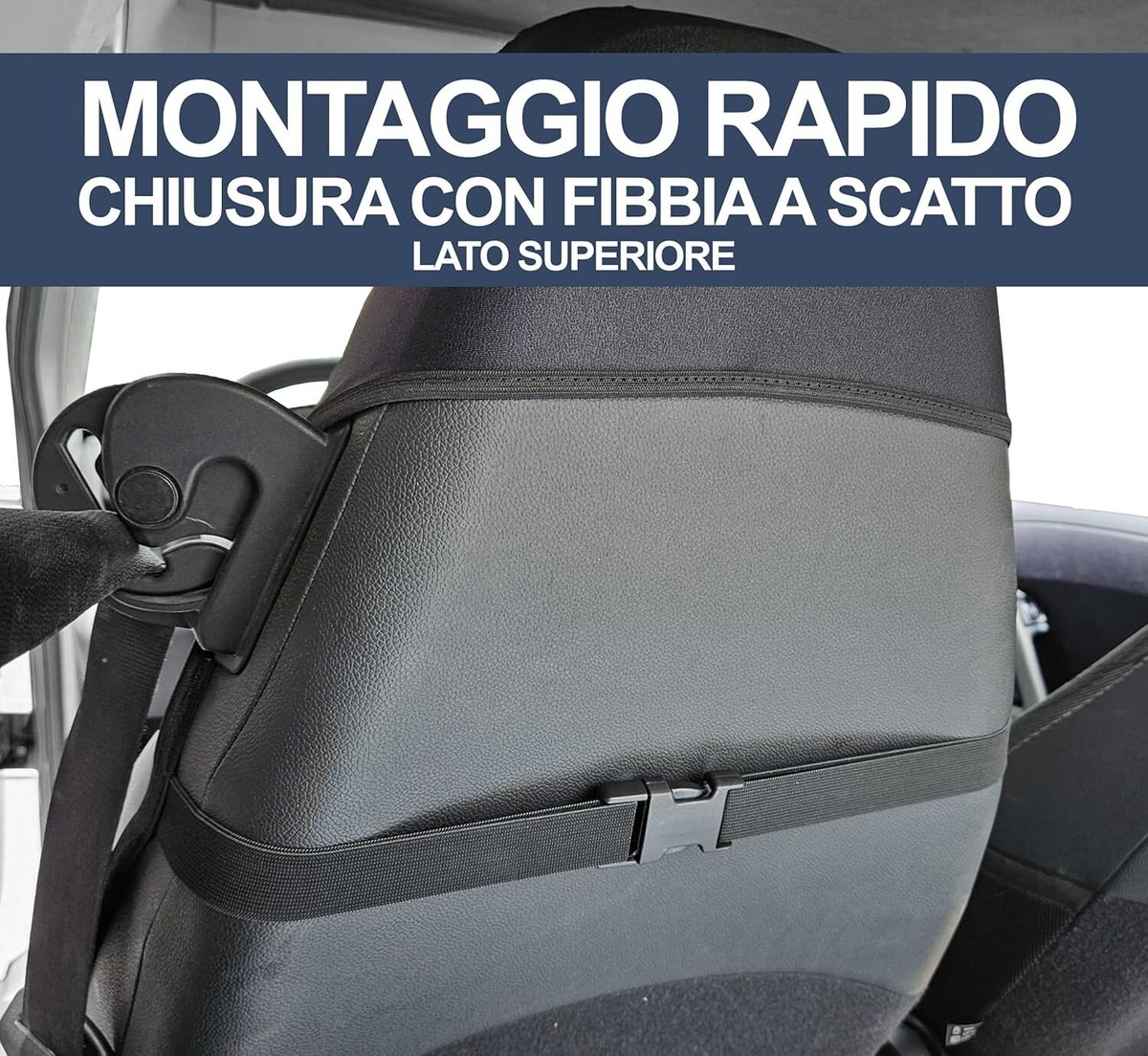 Coprisedili Auto Per Smart Fortwo 450 (1998-2006) – Ecopelle Grigia E Tessuto Bicolore Grigio/Nero - 3