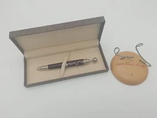 Jean  Pierre Lepine Silver and Wood Rollerballb Pen New With Case And Box