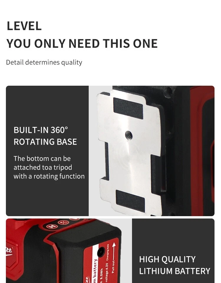 Milwaukee Laser Level Green 16 Lines 4D Self Leveling 360 Horizontal