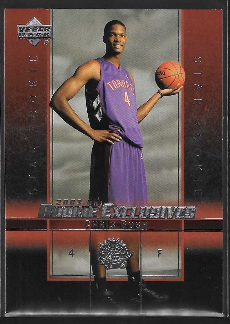 2003-04 Upper Deck Rookie Exclusives Chris Bosh RC Rookie #4 Raptors