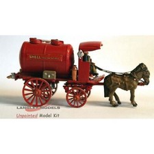 Horse Drawn Tankwagen (Milch Oder Kraftstoff Kunstwerk) Unlackiert Set Oo Maß 1