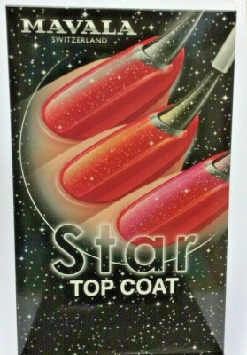 MAVALA 14 ml Star Top Coat schimmernder Überlack Pink Gold Silber Shimmer Touch
