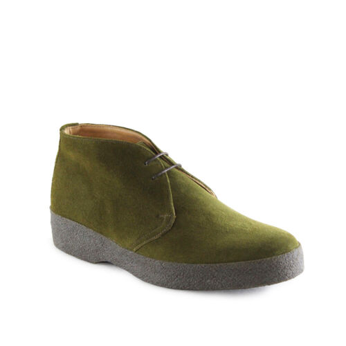 Sanders HI-Top Moss Green Suede Chukka Boot - Picture 1 of 5